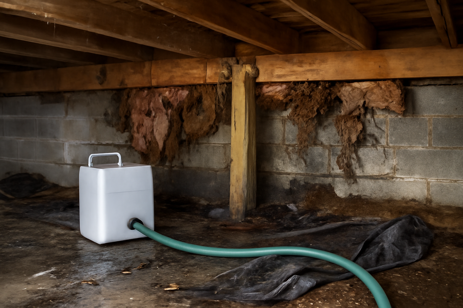 Crawl Space Water Removal in Verona, MS
