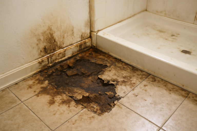 Shower Pan Leak Water Removal